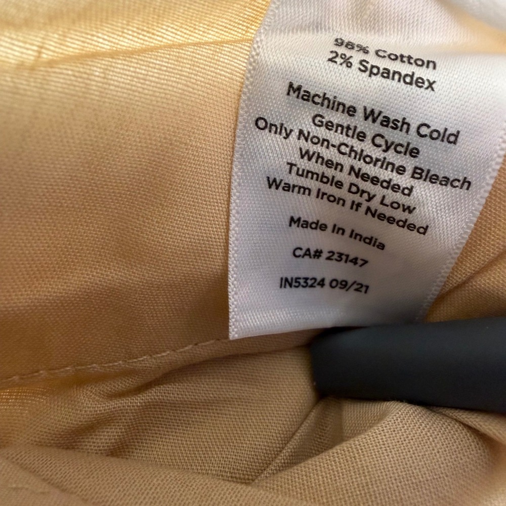Talbots The Perfect Chino Women 16 (37 X 31) White Straight Leg Full Length NEW - Picture 4 of 11
